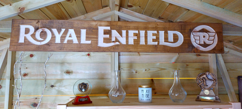 Custom Solid Wood Carved Rustic Sign 970mm wide