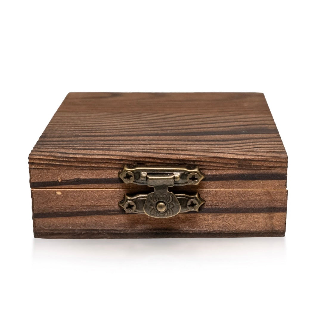 Personalised Black Basalt Whisky/Gin Stones Wooden Box Set