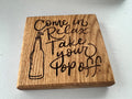 Personalised Reclaimed Hardwood Bottle Opener Coaster