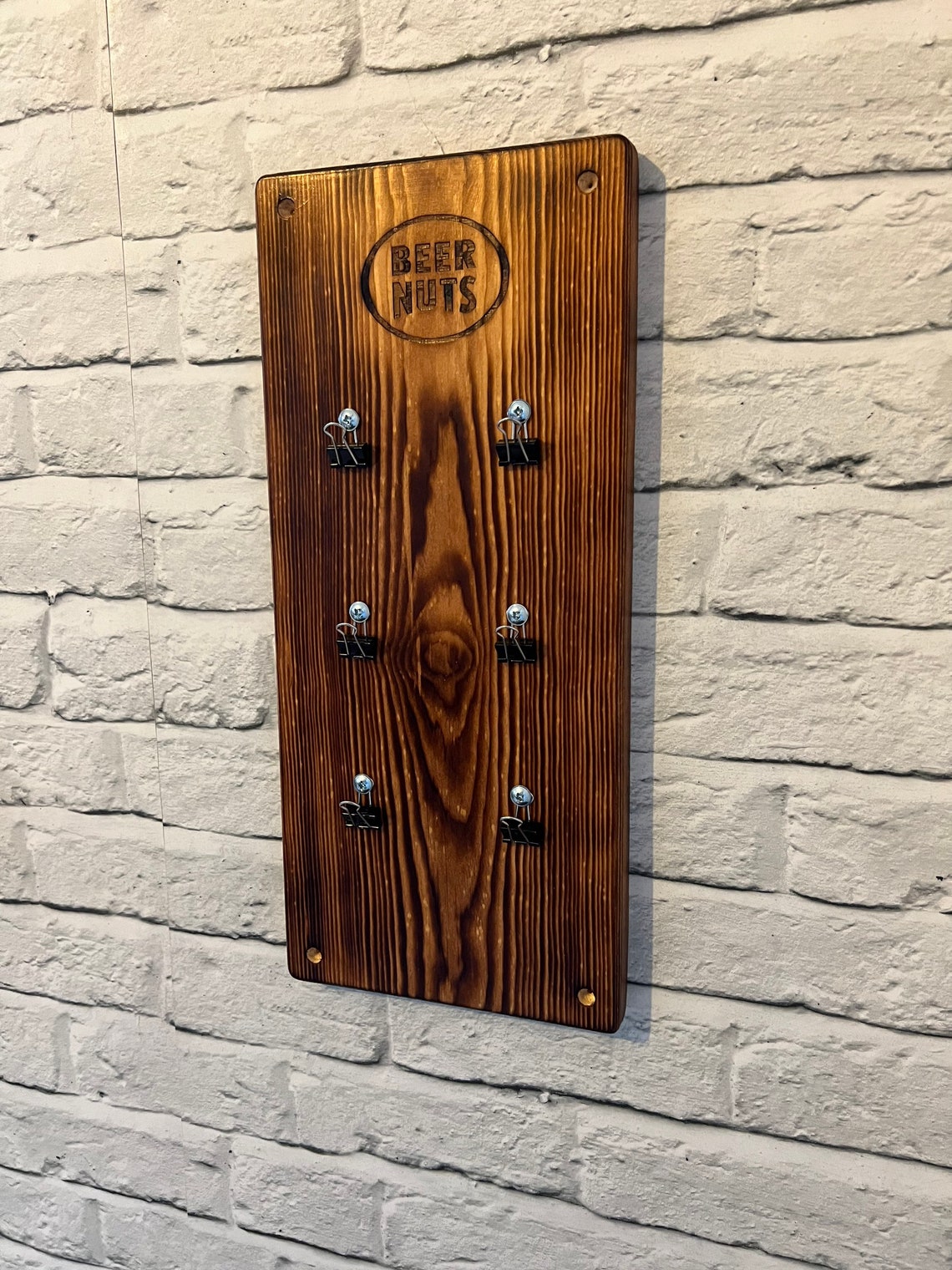 Reclaimed Wood Handmade personalised bar snack holder (wall mounted)