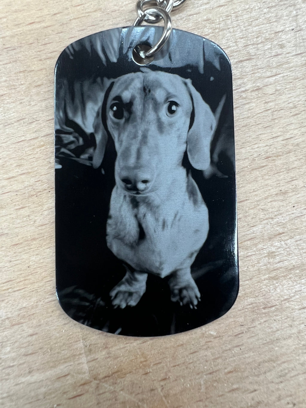 Anodised Aluminium Personalised Dog Tag Keyring