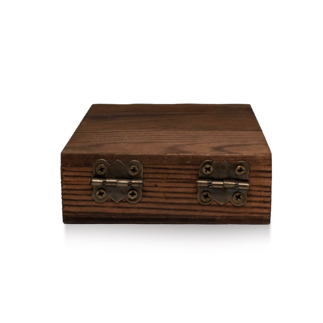 Personalised Black Basalt Whisky/Gin Stones Wooden Box Set