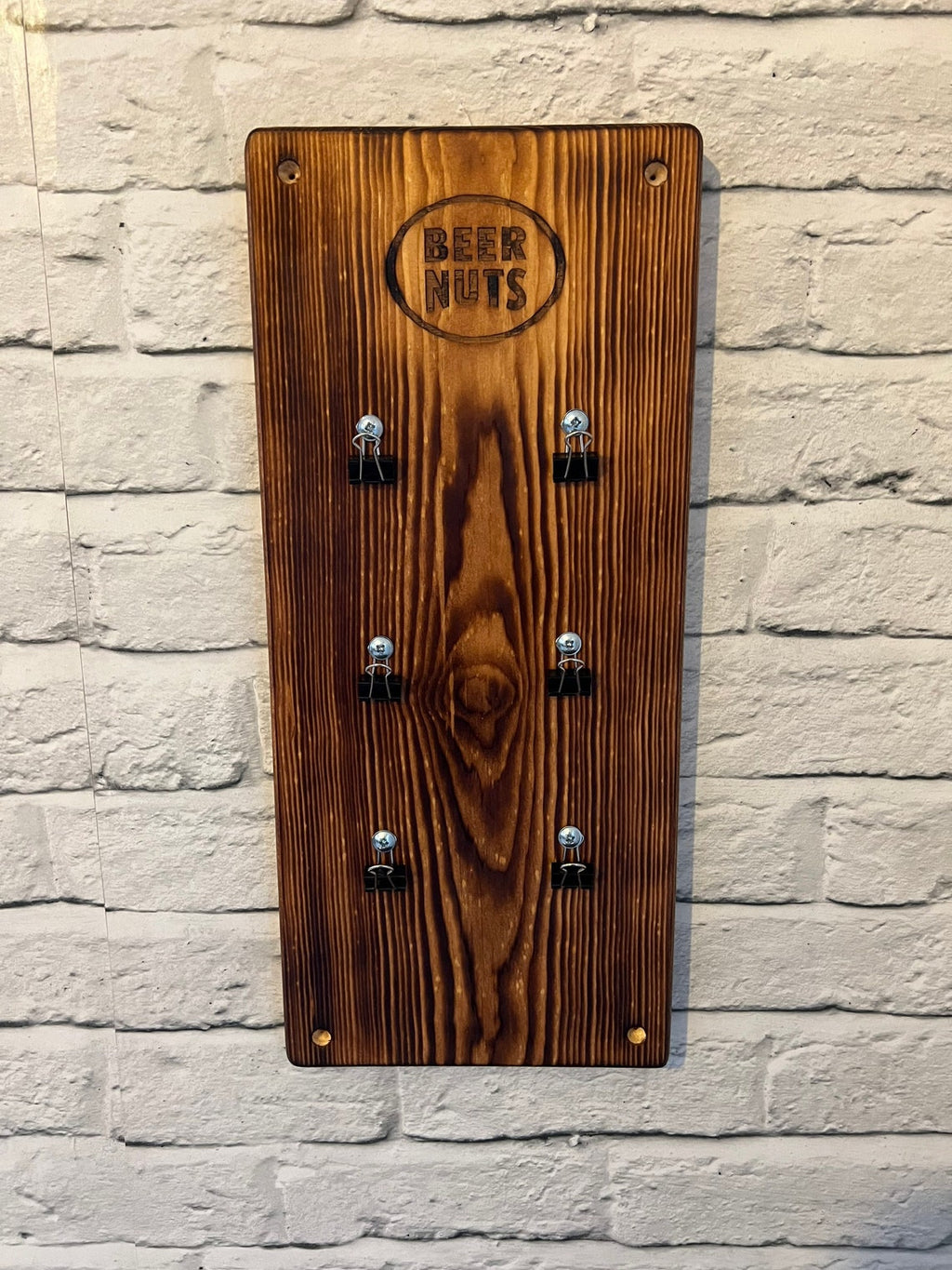 Reclaimed Wood Handmade personalised bar snack holder (wall mounted)