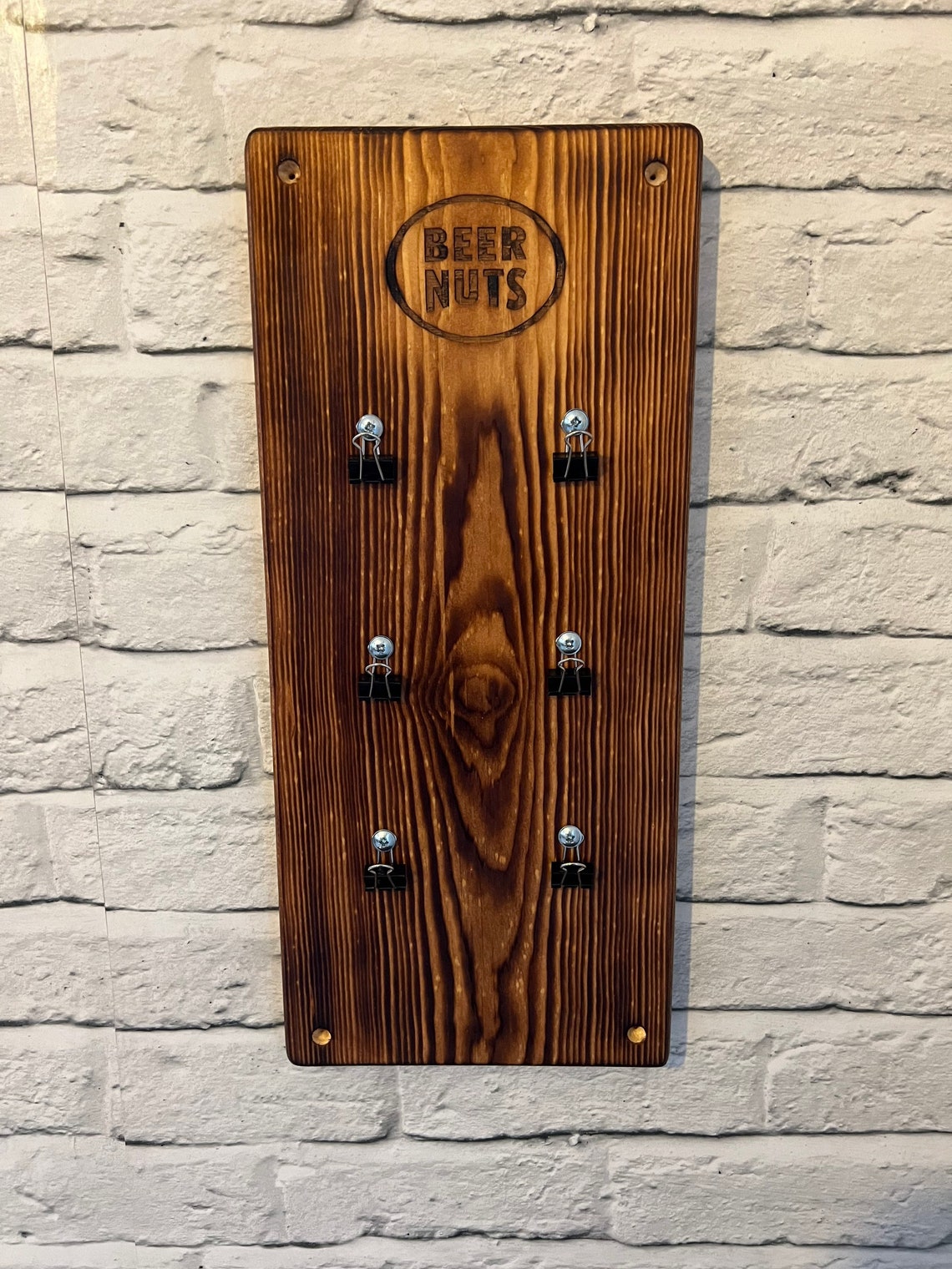 Reclaimed Wood Handmade personalised bar snack holder (wall mounted)