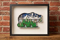 Wood Multilayer Bear & Forest Picture