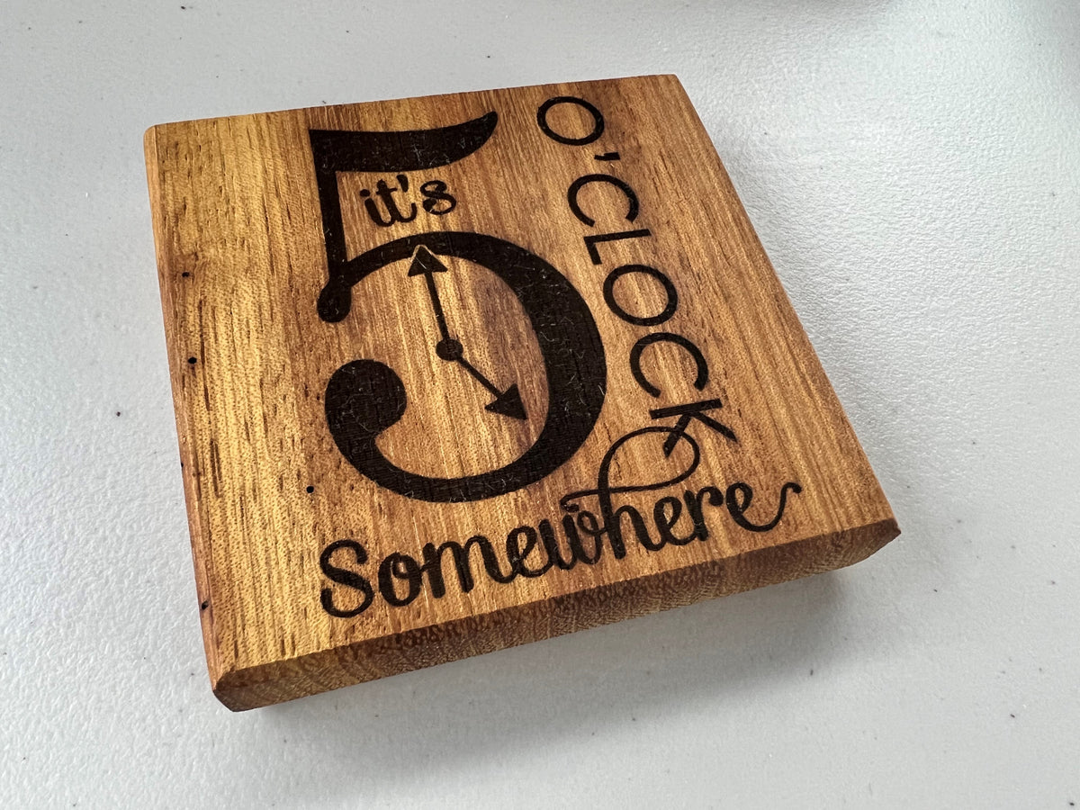 Personalised Reclaimed Hardwood Bottle Opener Coaster