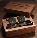 Personalised Cuff Links & Tie Clip