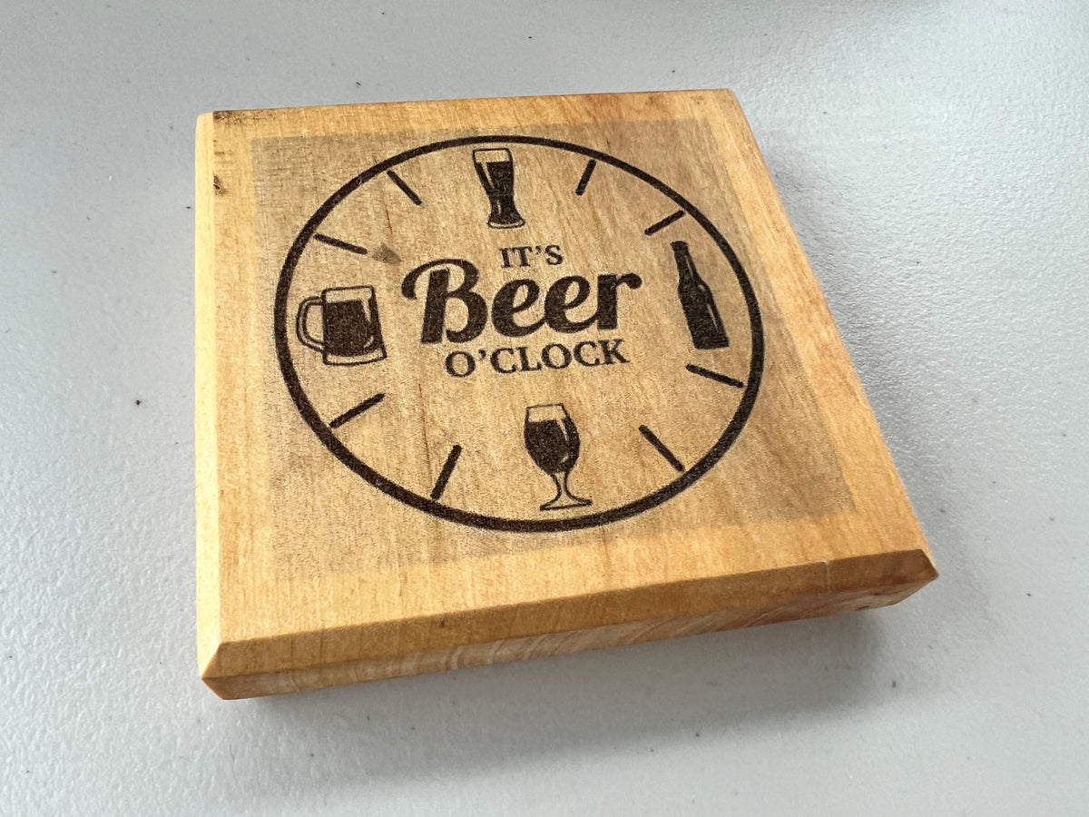 Personalised Reclaimed Hardwood Bottle Opener Coaster