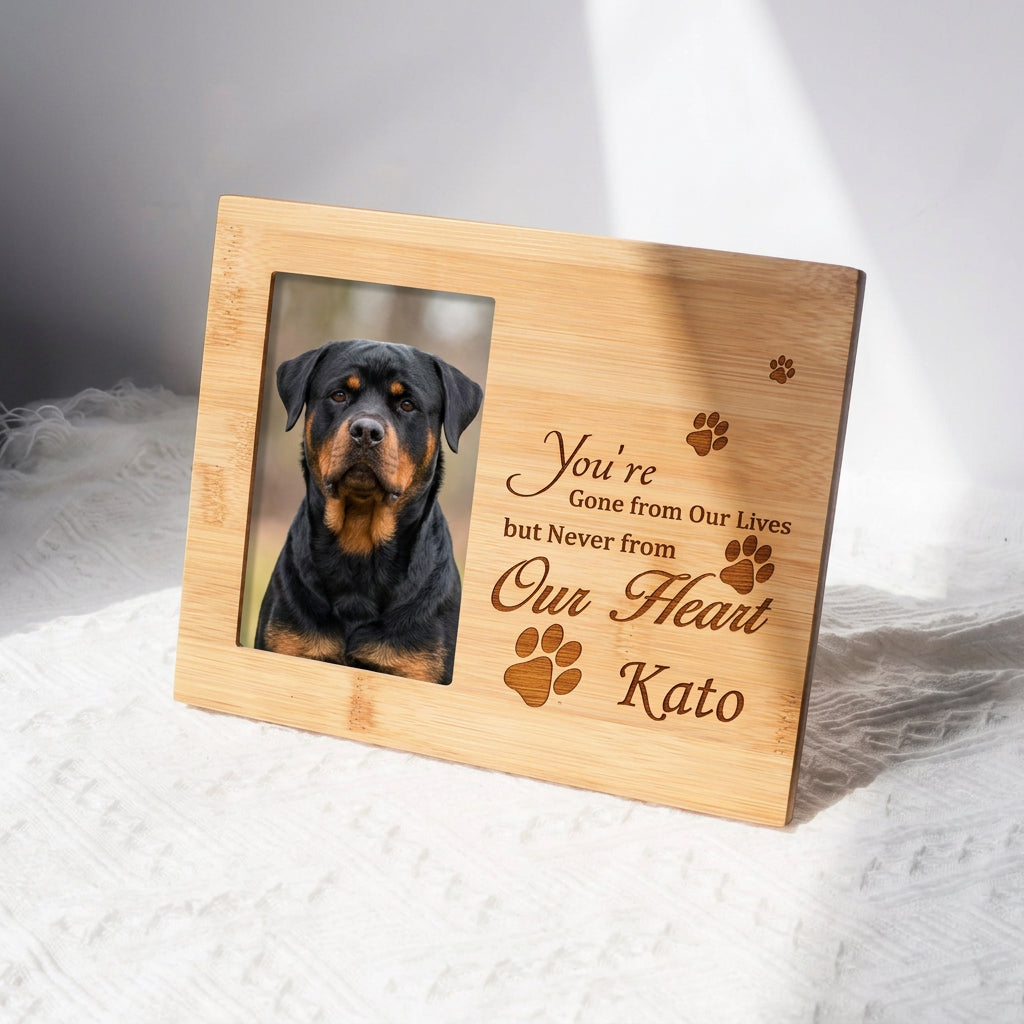 Laser Engraved Pet Memorial Picture Frame