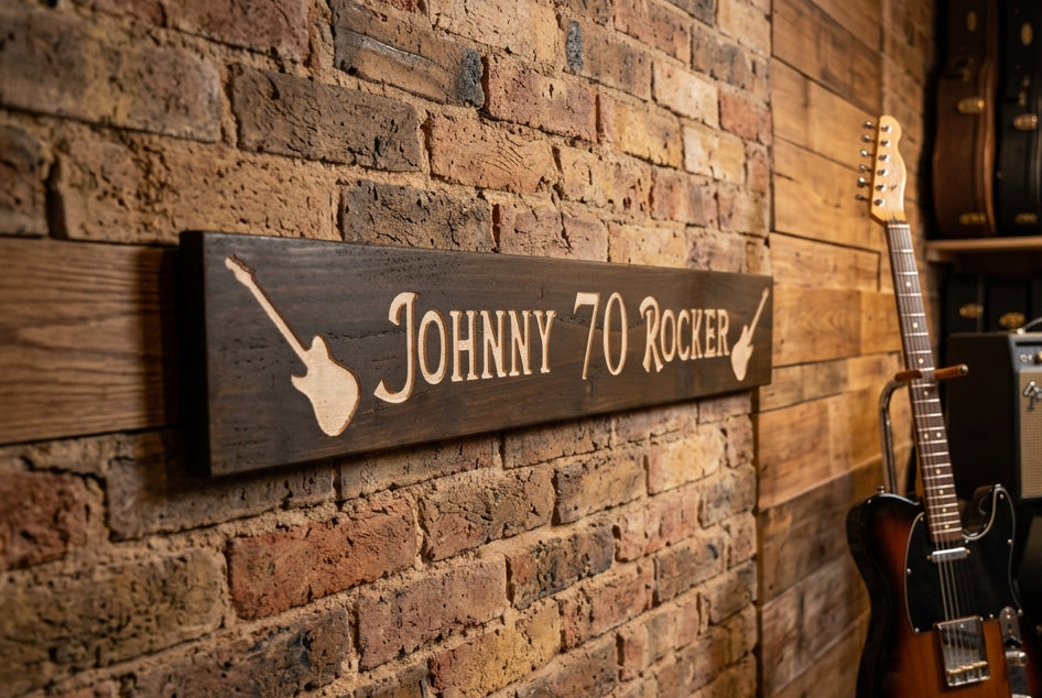 Custom Solid Wood Carved Rustic Sign 970mm wide