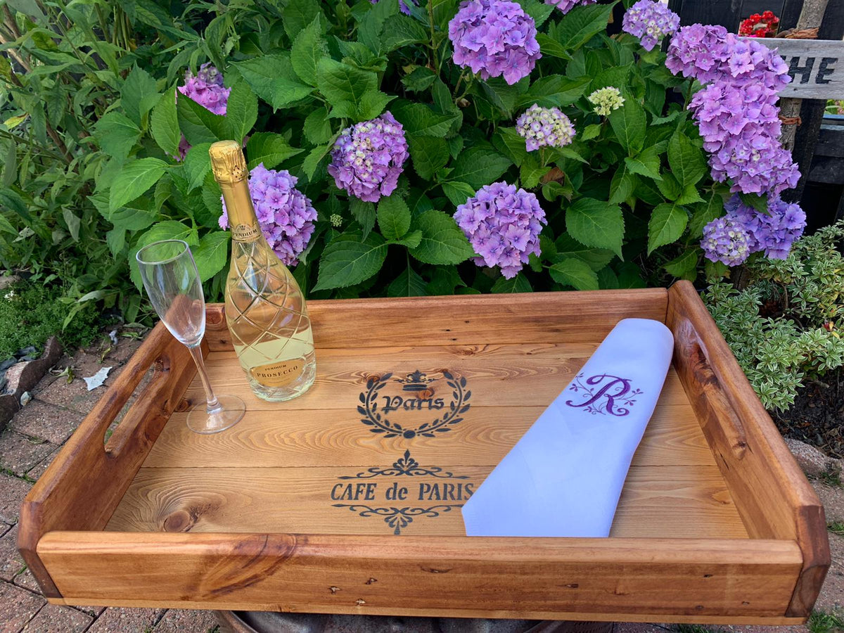 Extra Large Handmade Rustic Reclaimed Wood Tray - Serving Decorative Gift