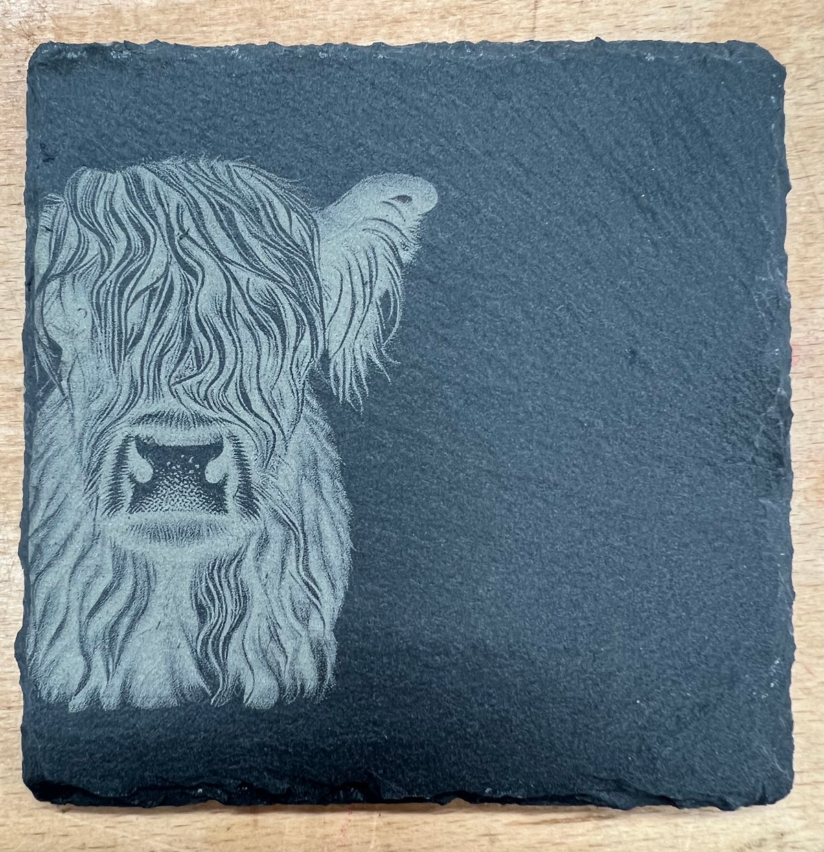 Laser Engraved Slate Coaster