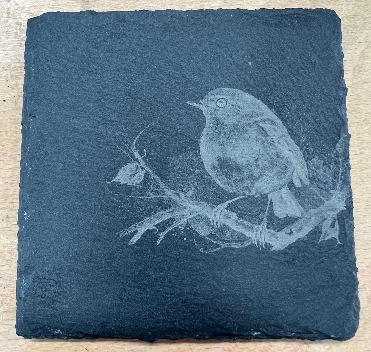 Laser Engraved Slate Coaster