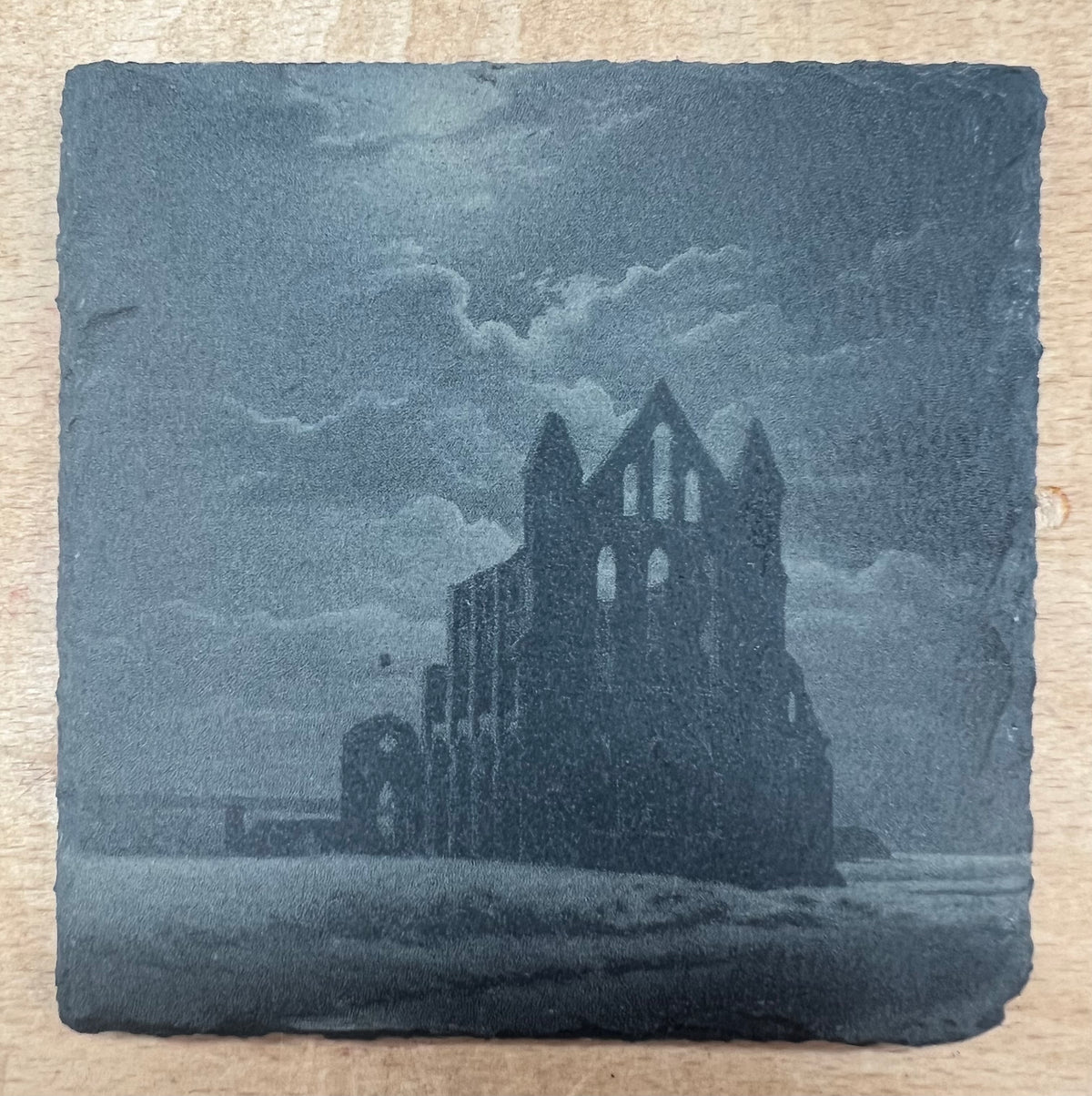 Laser Engraved Slate Coaster