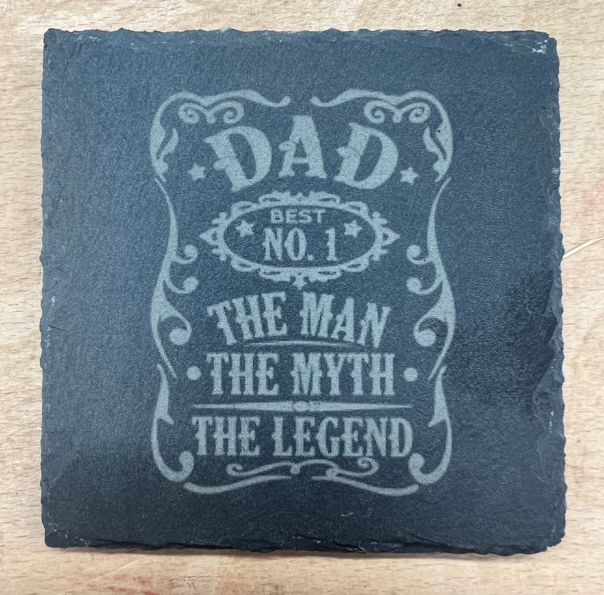 Laser Engraved Slate Coaster