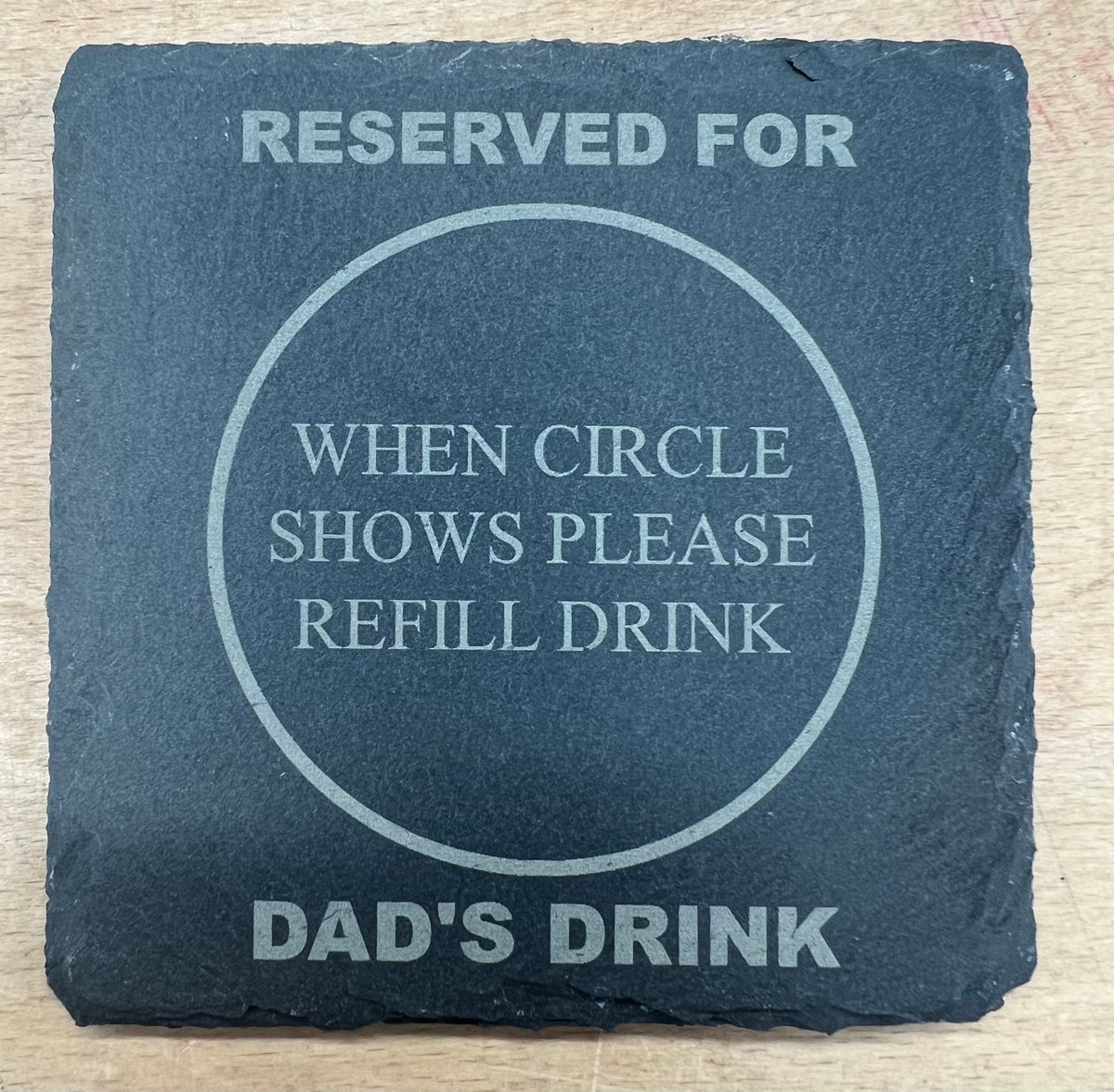 Laser Engraved Slate Coaster