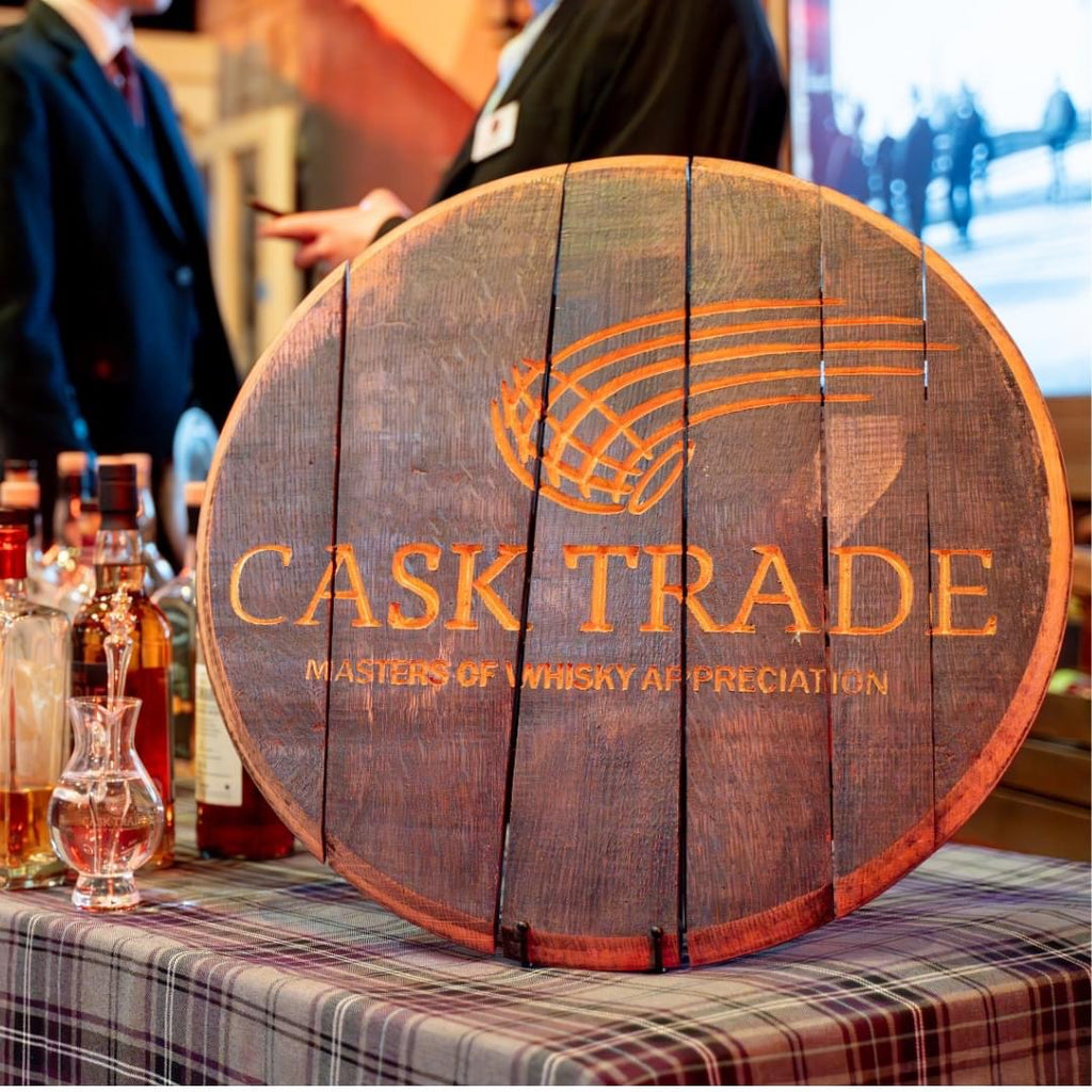 Custom Carved Vintage Oak Whisky barrel lid
