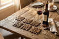 Wood Slogan Coasters (Wine Themed)