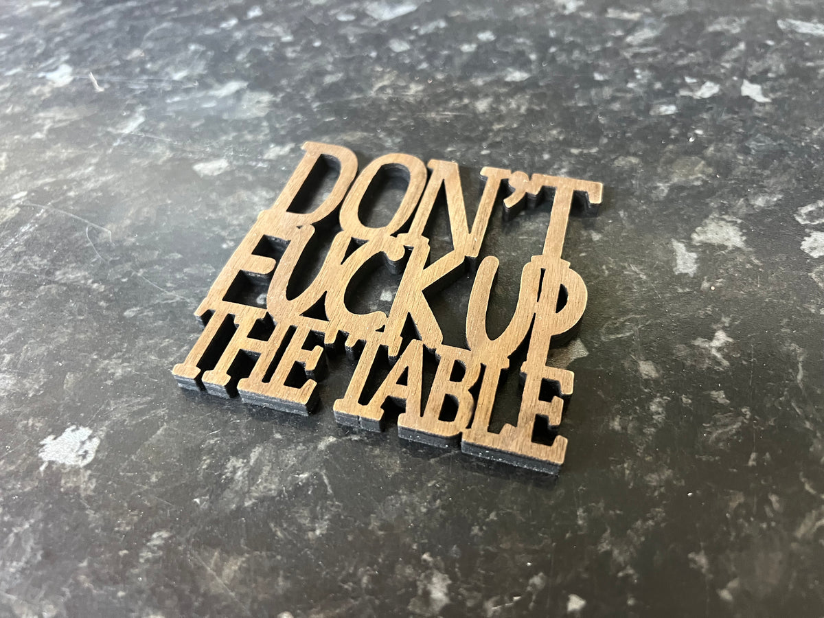 Wood Slogan Coasters