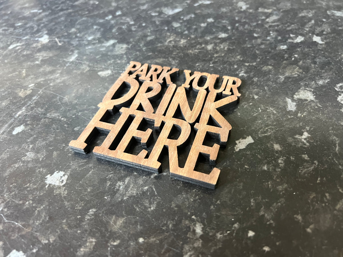 Wood Slogan Coasters