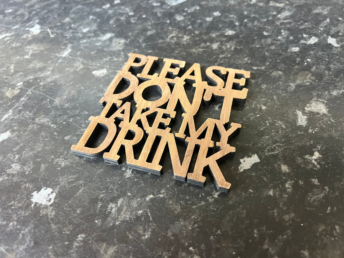 Wood Slogan Coasters