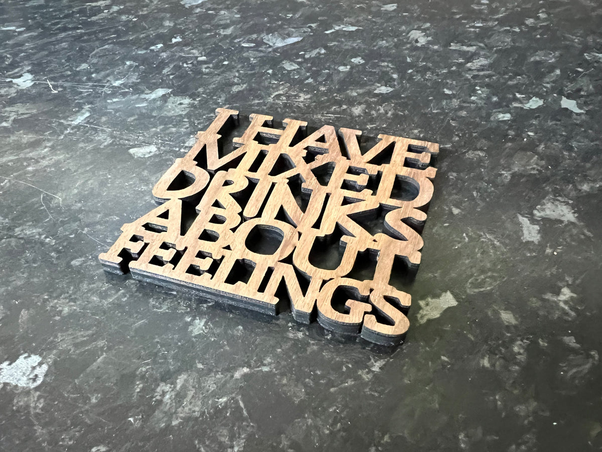 Wood Slogan Coasters