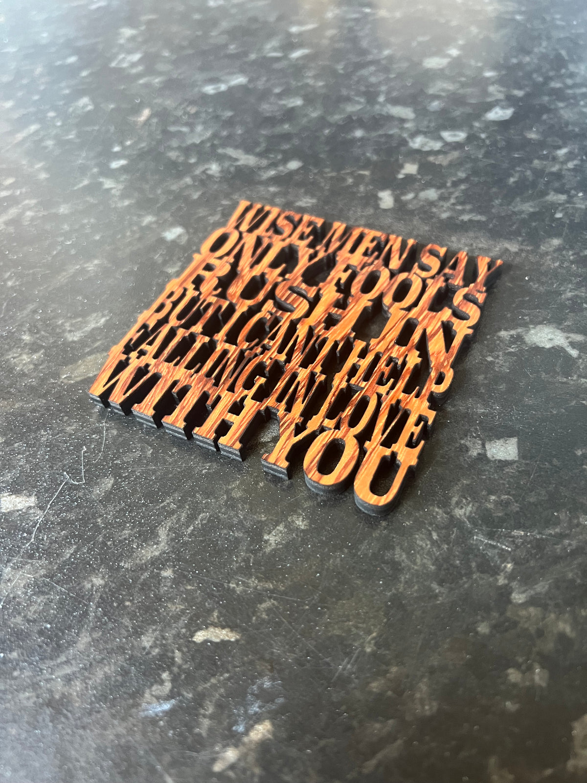 Wood Slogan Coasters (Sunderland themed)