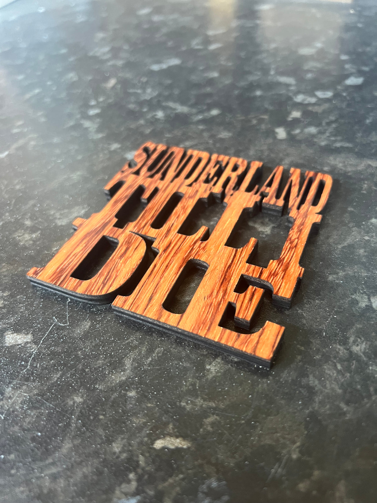 Wood Slogan Coasters (Sunderland themed)
