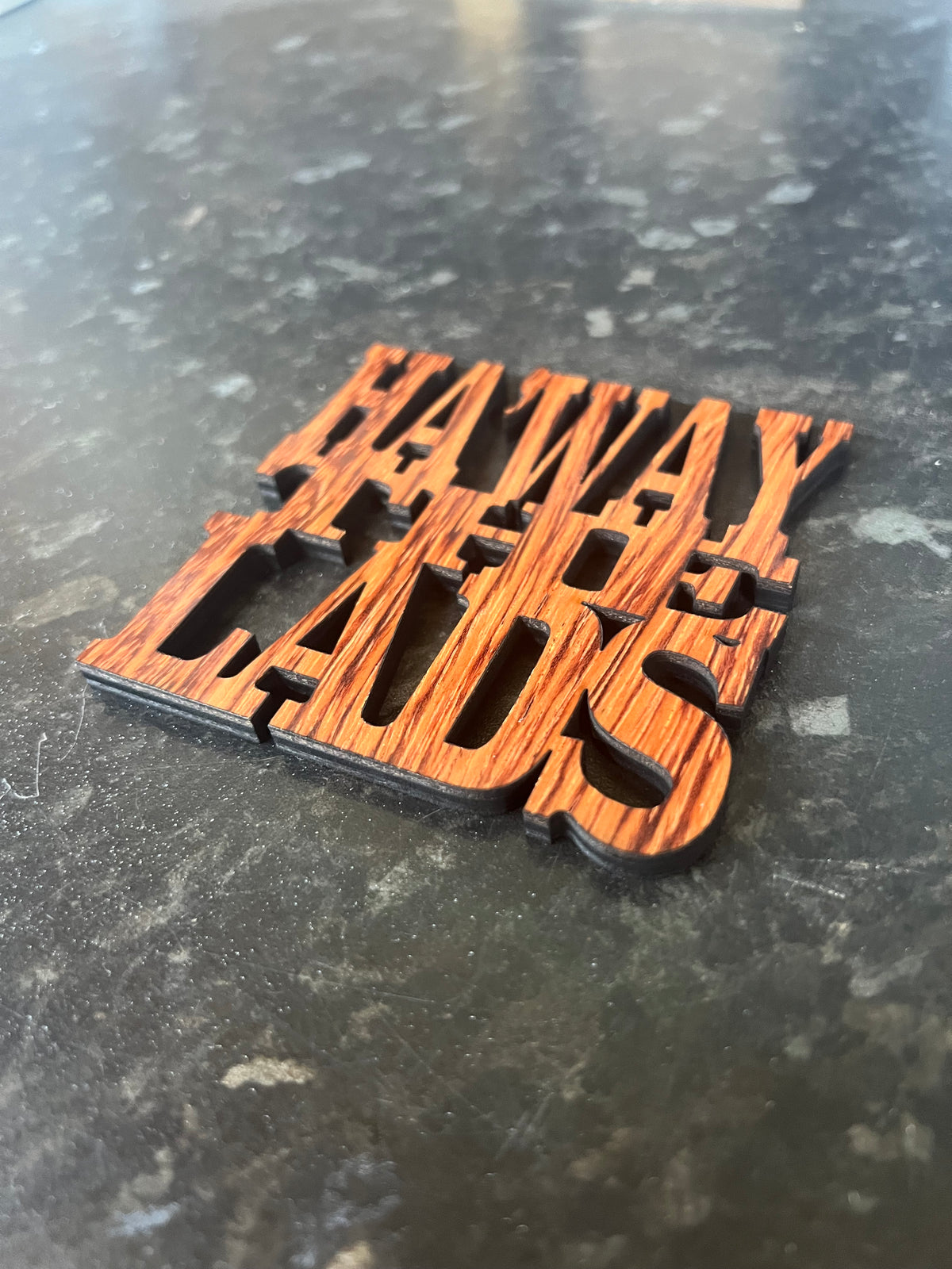 Wood Slogan Coasters (Sunderland themed)