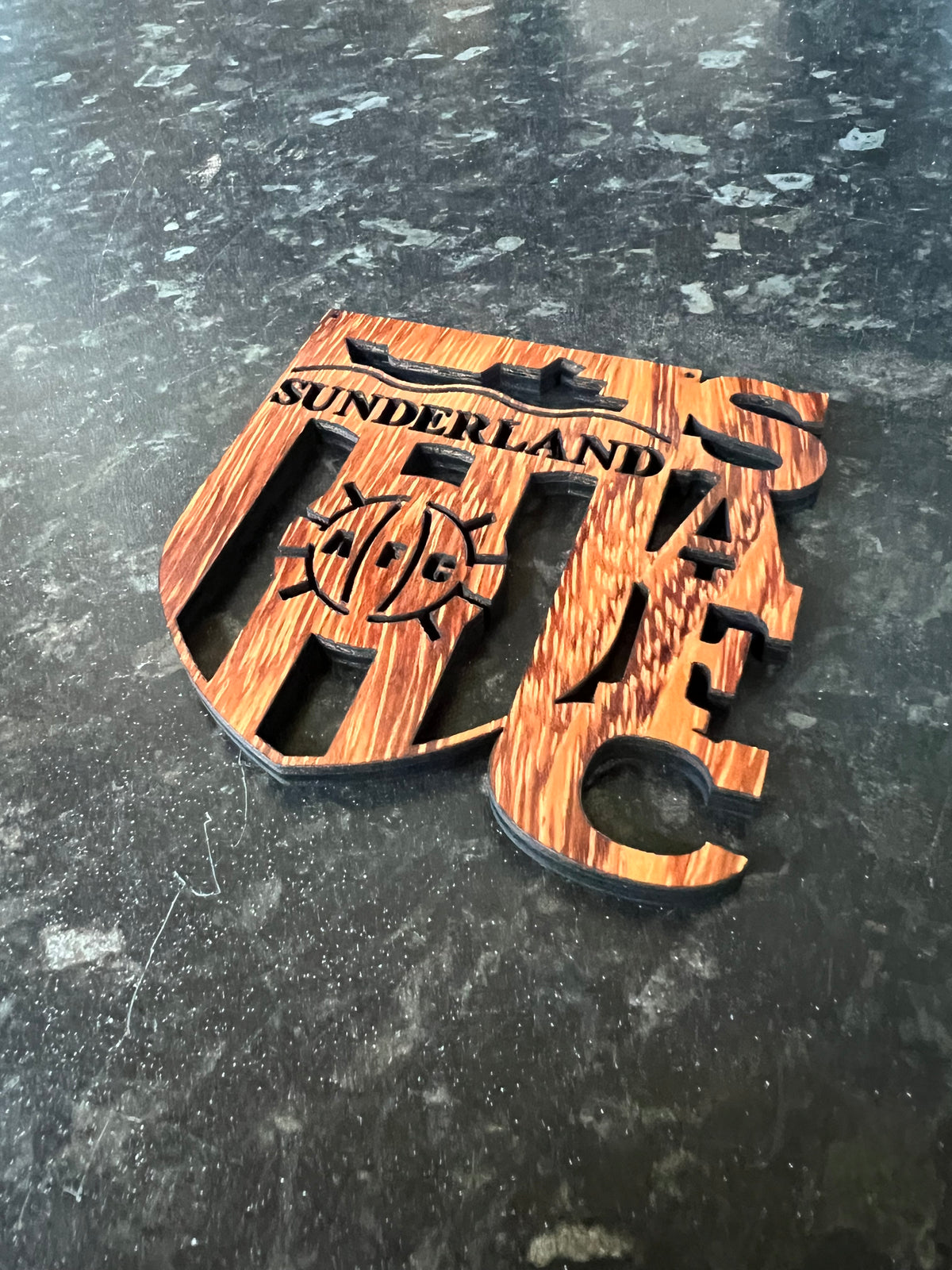 Wood Slogan Coasters (Sunderland themed)