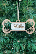 Personalised Dog bone Christmas decoration