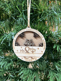 Personalised Mr & Mrs first Christmas , Christmas tree decoration