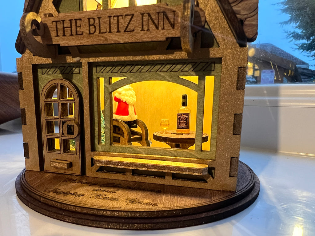 Wood decorative Santa house Christmas decoration, (can be personalised)