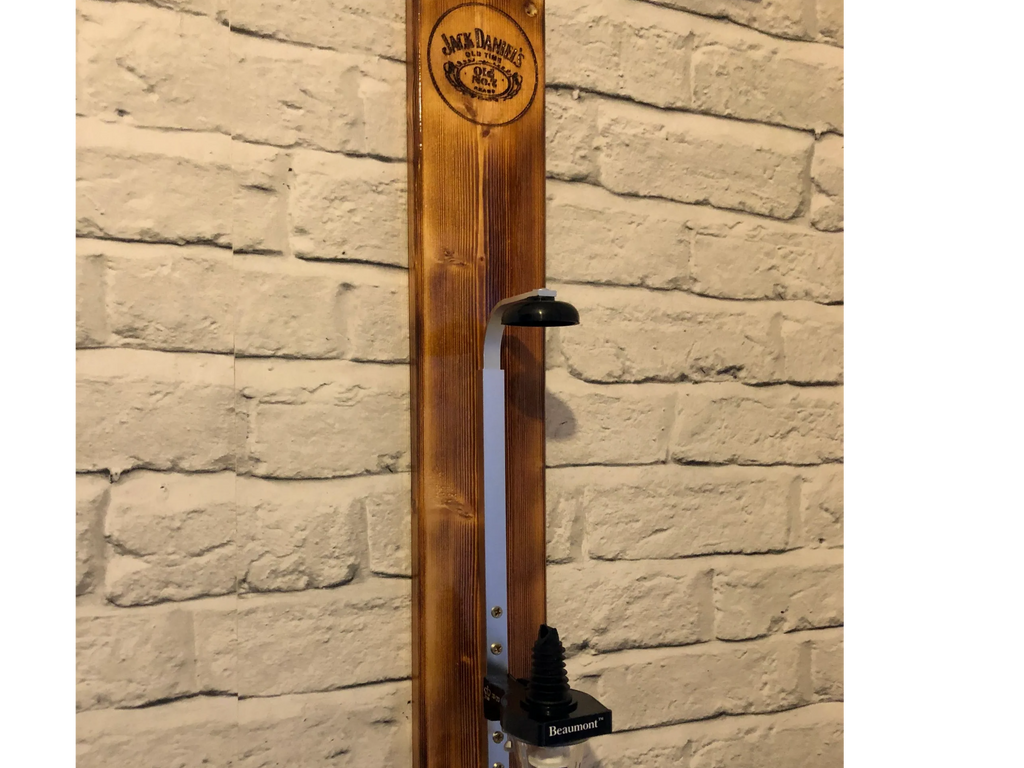 Home Bar Reclaimed Wood Wall Mounted Drink Bottle Optic & Holder - Choice of Design Including Custom Personalised