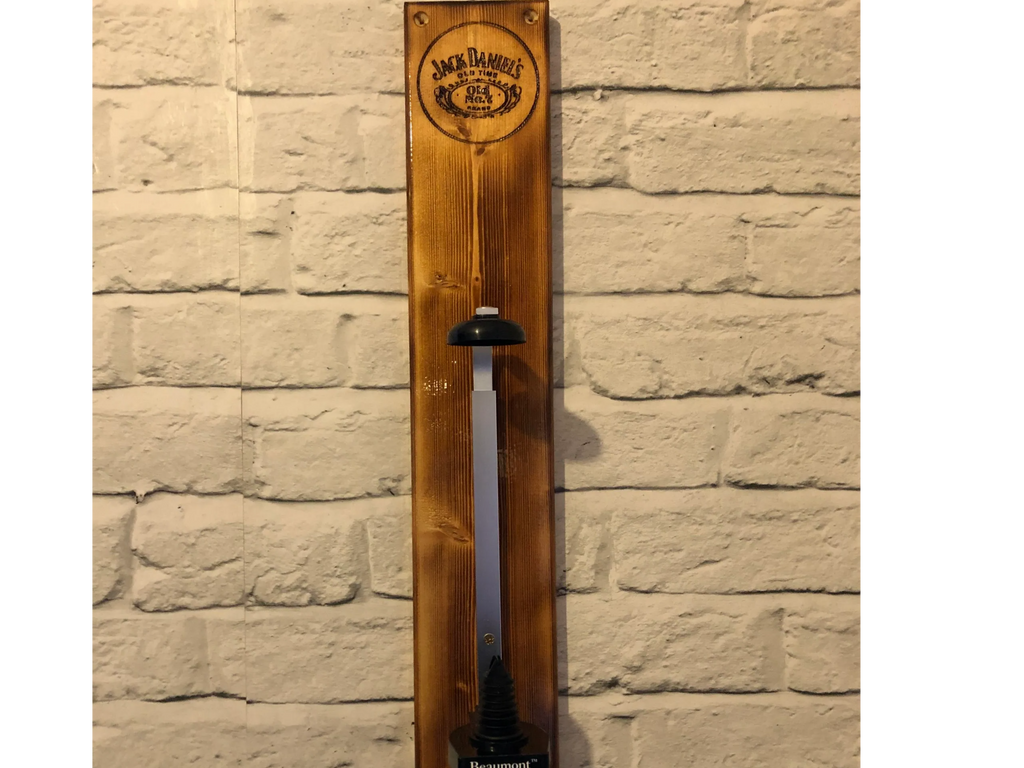 Home Bar Reclaimed Wood Wall Mounted Drink Bottle Optic & Holder - Choice of Design Including Custom Personalised