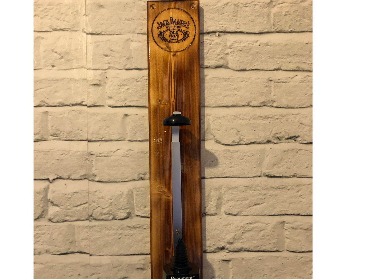 Home Bar Reclaimed Wood Wall Mounted Drink Bottle Optic & Holder - Choice of Design Including Custom Personalised