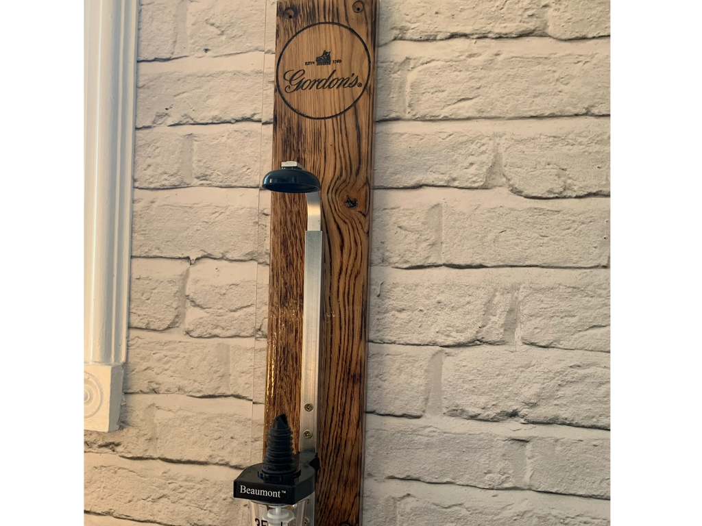 Home Bar Reclaimed Wood Wall Mounted Drink Bottle Optic & Holder - Choice of Design Including Custom Personalised