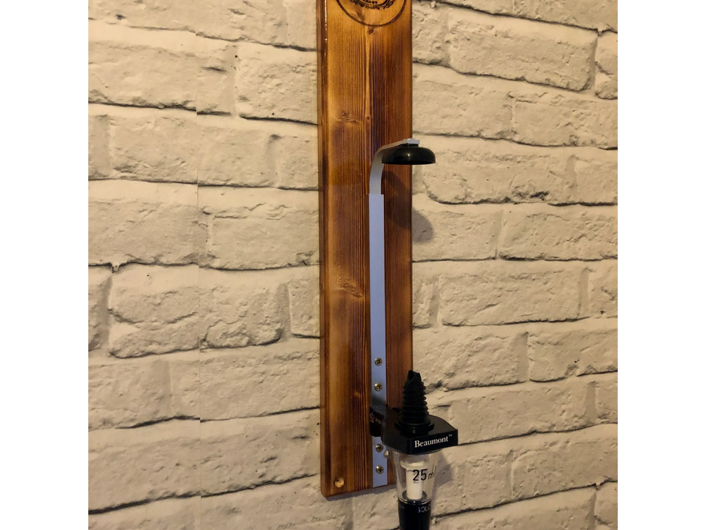 Home Bar Reclaimed Wood Wall Mounted Drink Bottle Optic & Holder - Choice of Design Including Custom Personalised