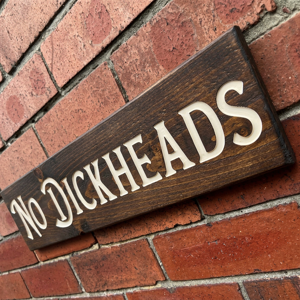 Medium Carved Rustic Phrase/Slogan Sign