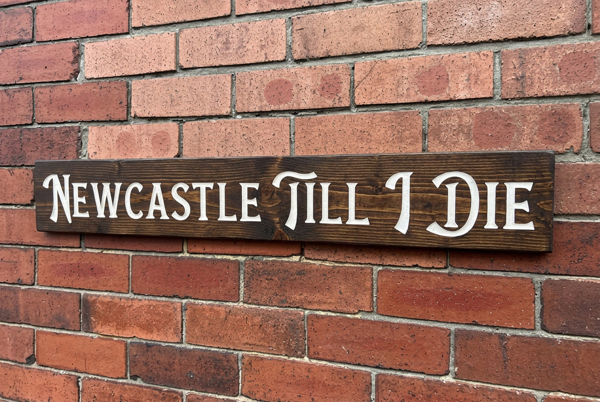 Carved Rustic (Football Team) Till I Die Sign